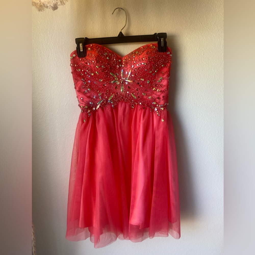 Strapless Pink Mini Dress